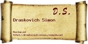 Draskovich Simon névjegykártya